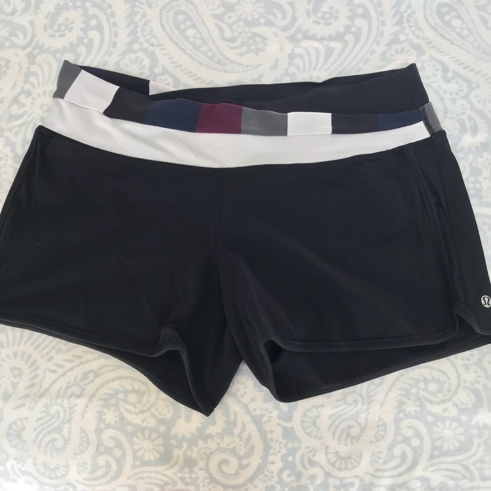 Athletic shorts, Luon fabric.